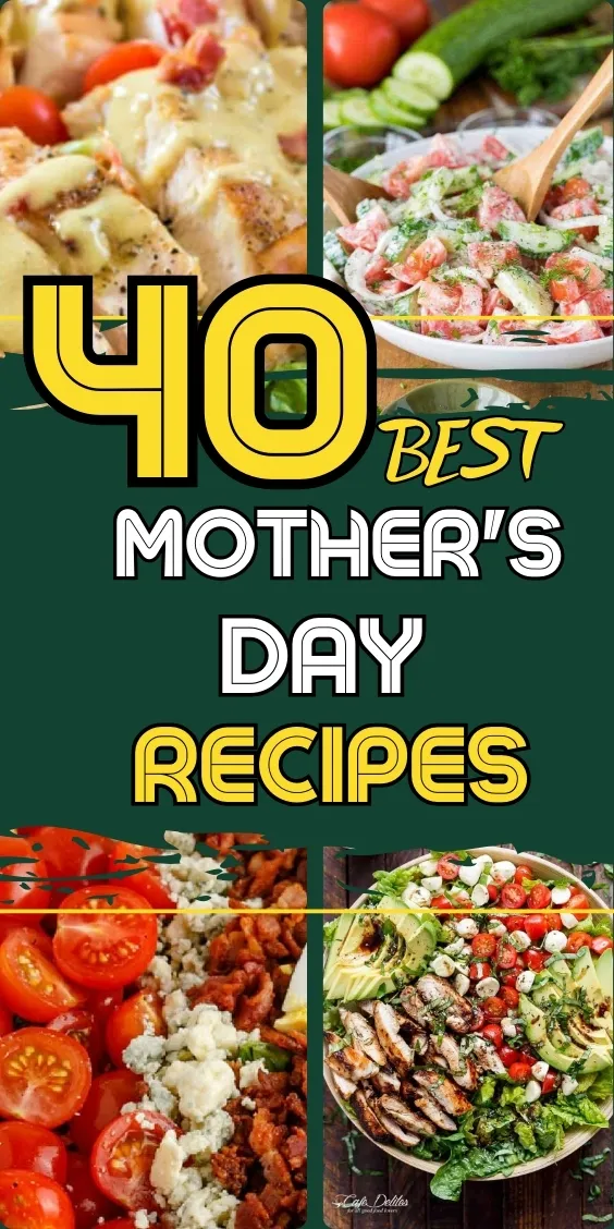 Assortment of delicious Mother's Day recipes displayed on a beautifully set table