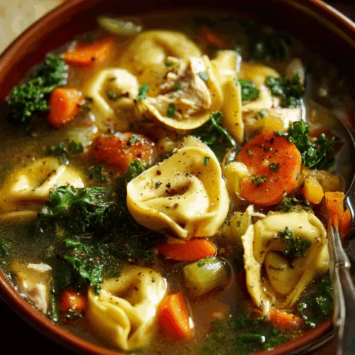 CHICKEN TORTELLINI SOUP