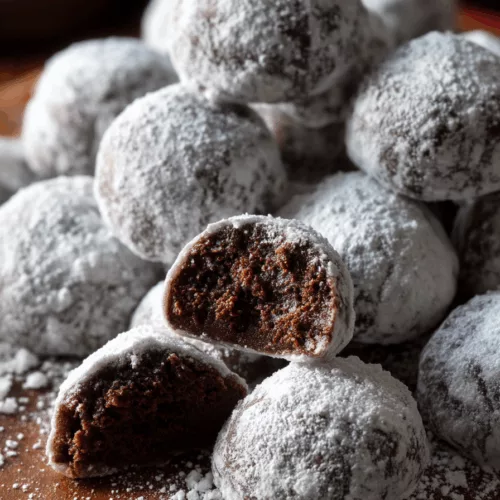 Chocolate Snowball Cookies