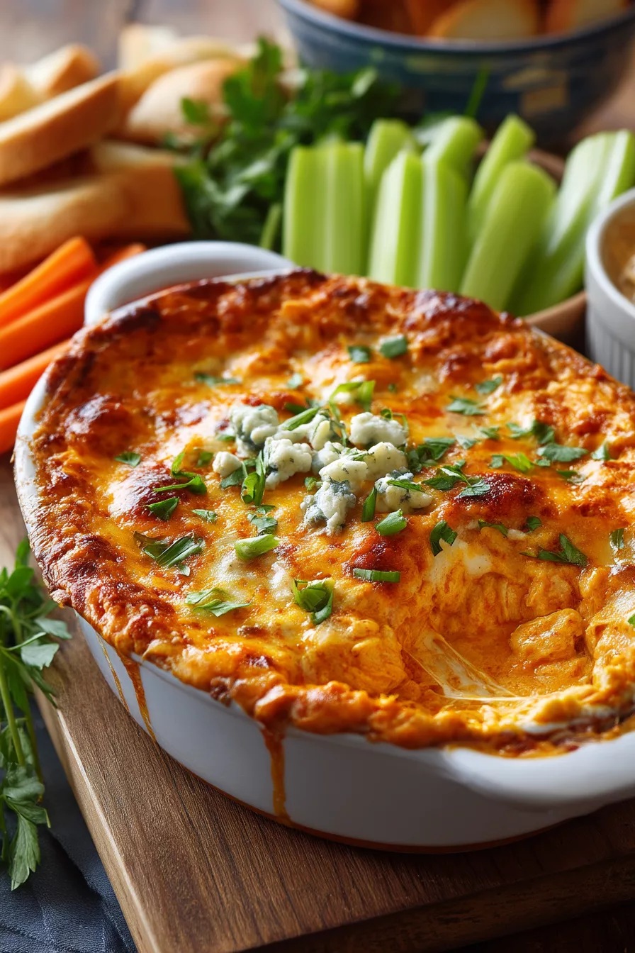 Easy buffalo chicken dip