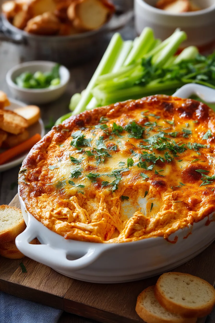 Easy buffalo chicken dip