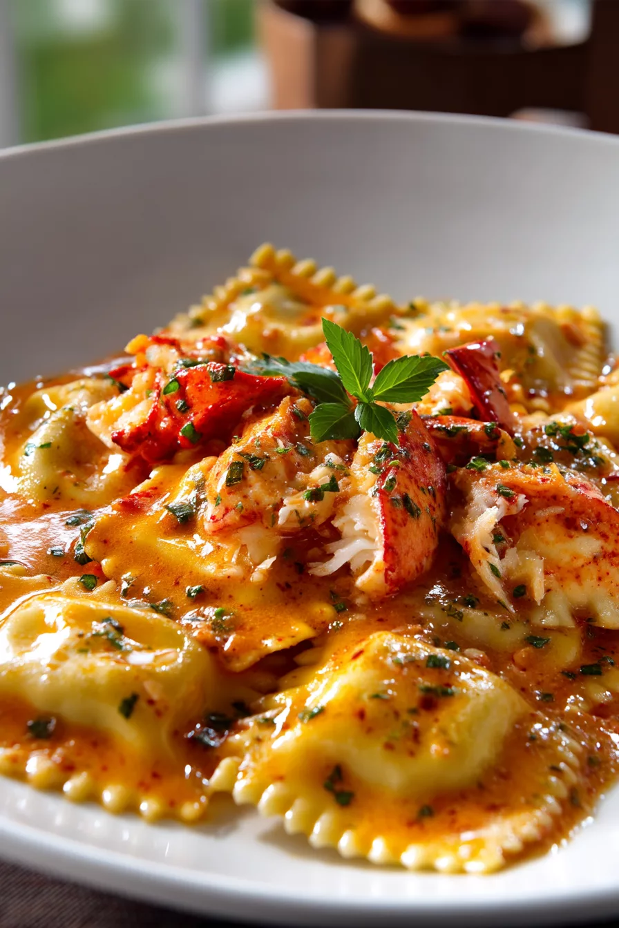 Lobster ravioli sauce