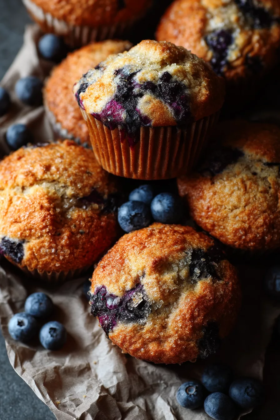 Sourdough blueberry muffins