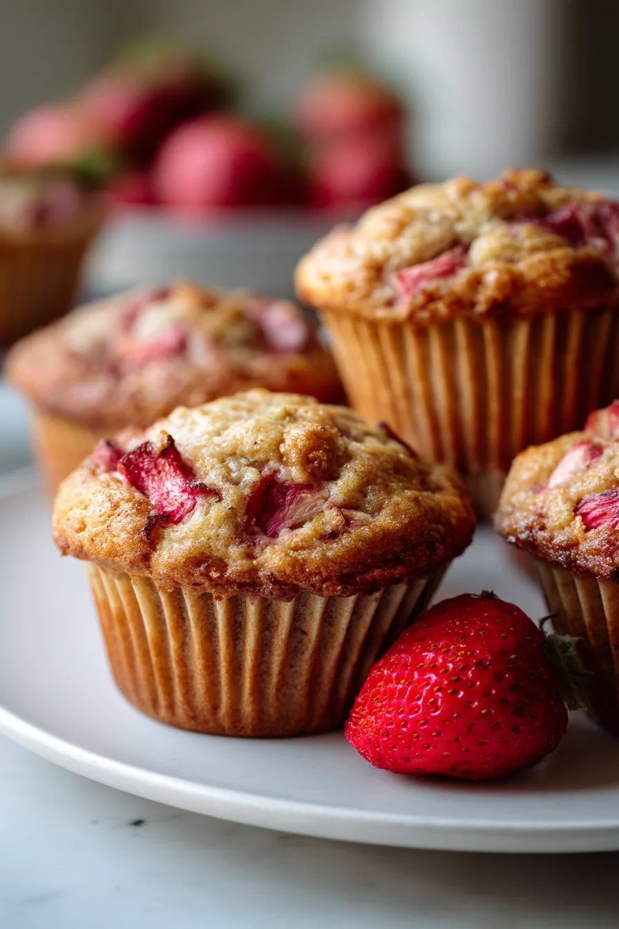 Strawberry Rhubarb Muffins