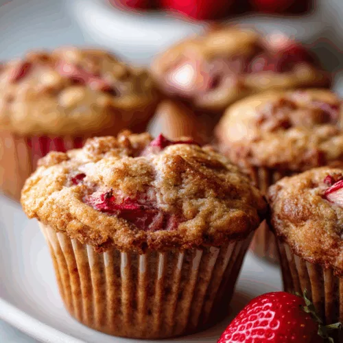Strawberry Rhubarb Muffins