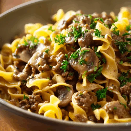 beef stroganoff with ground beef