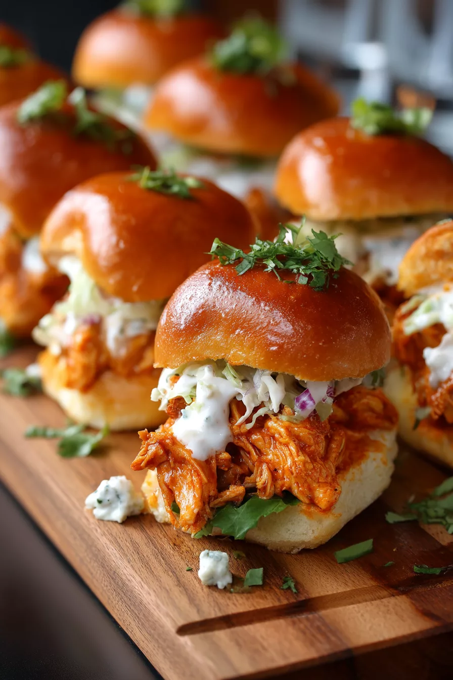 buffalo chicken sliders