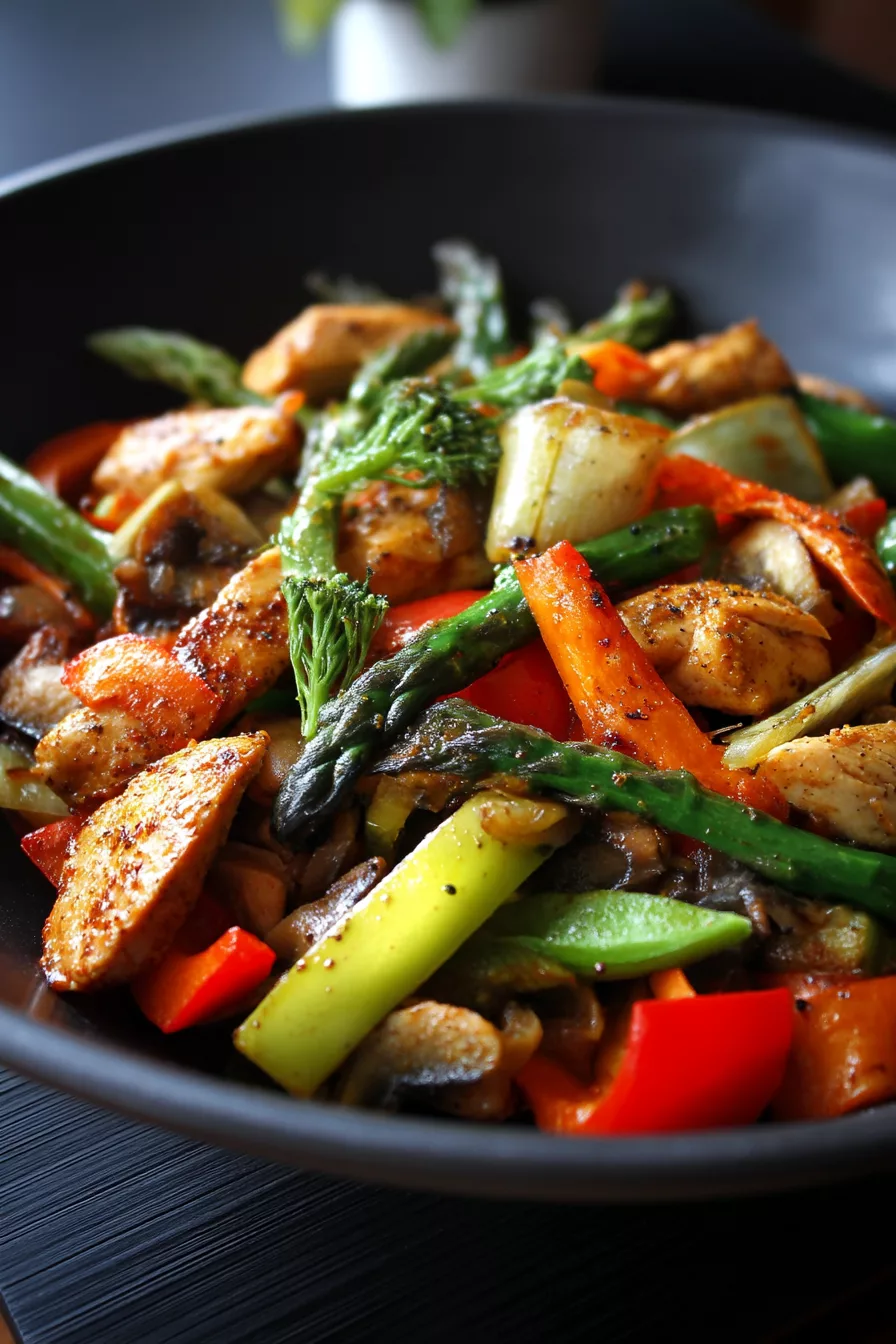 chicken stir fry with vegetables