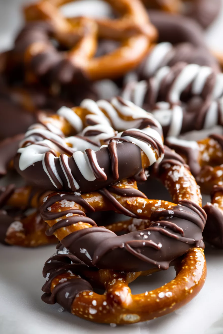 chocolate dipped pretzels