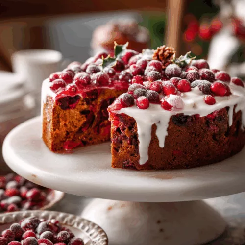 cranberry christmas cake