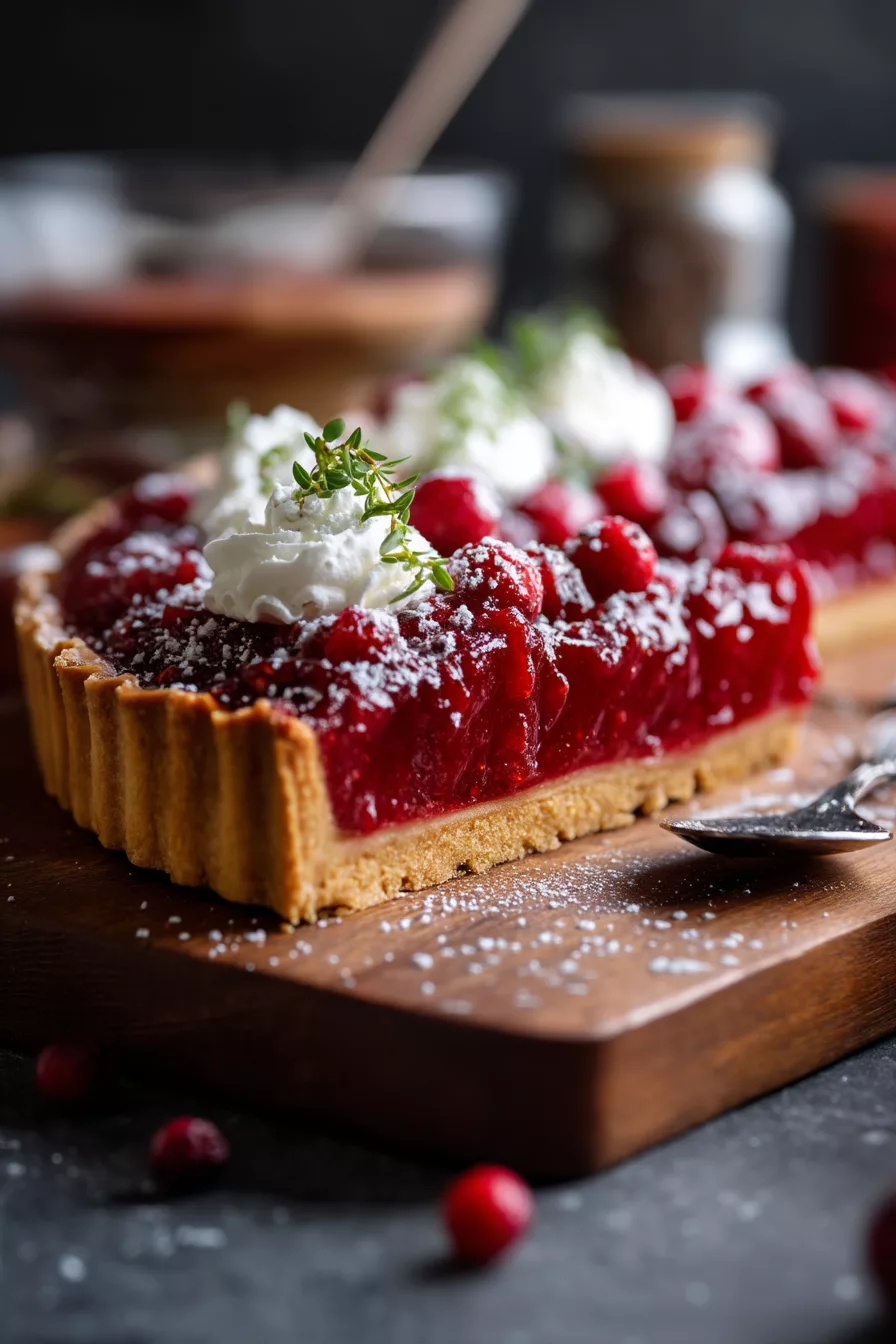 cranberry curd tart