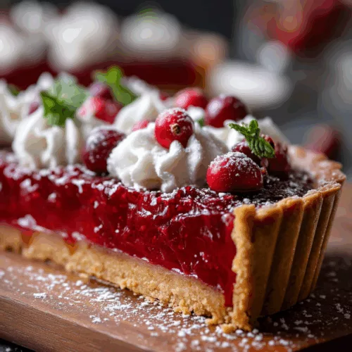 cranberry curd tart