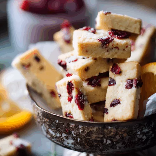 cranberry orange shortbread cookies