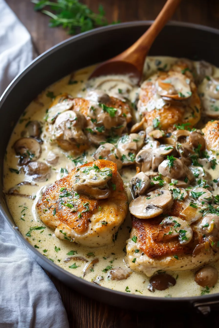 creamy mushroom chicken