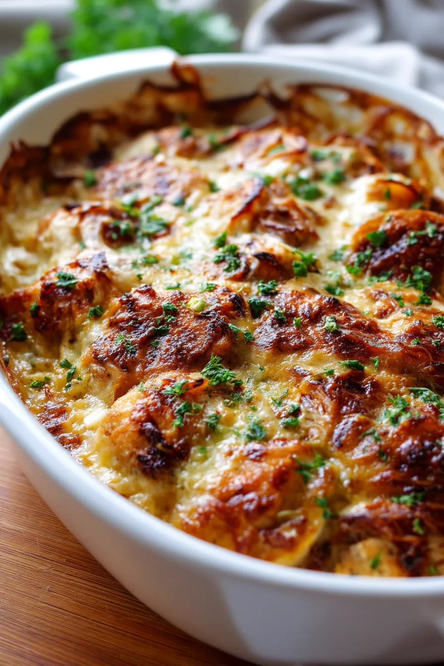 french onion chicken bake