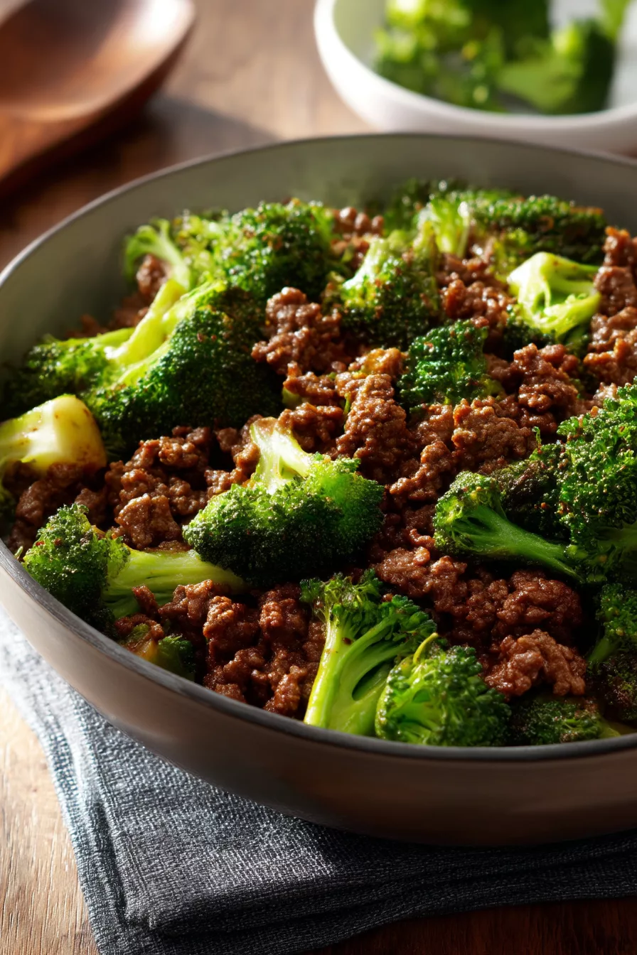 ground beef and broccoli