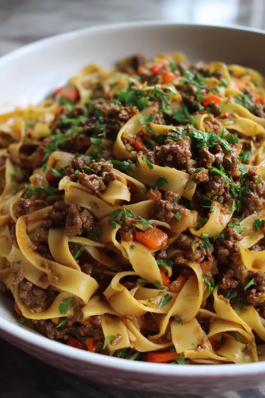 ground beef and noodles