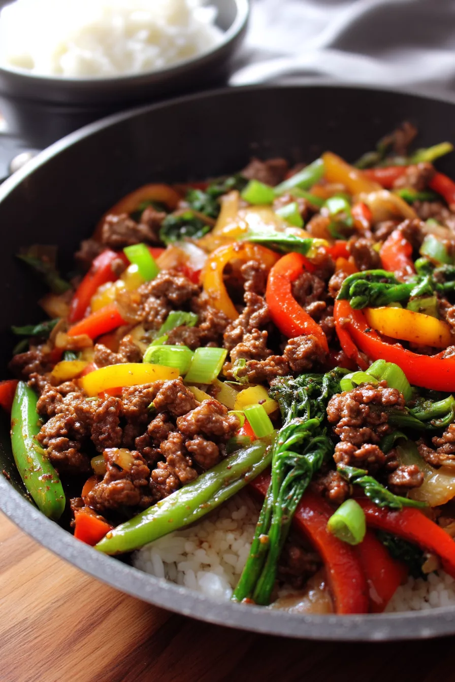 ground beef stir fry