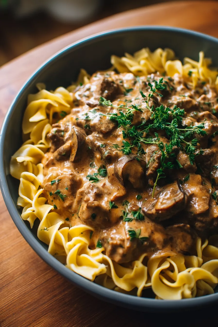 ground beef stroganoff