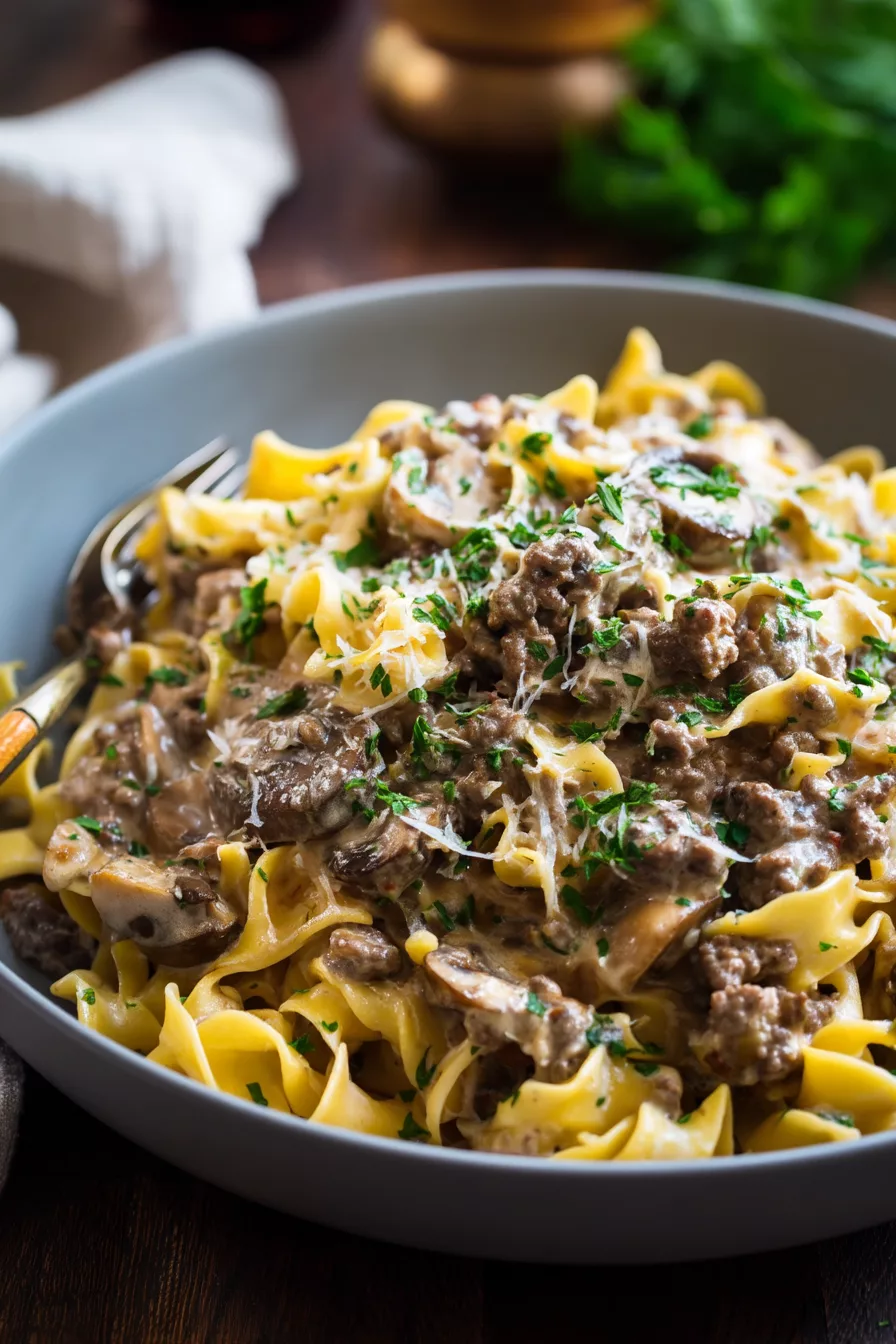 ground beef stroganoff recipe