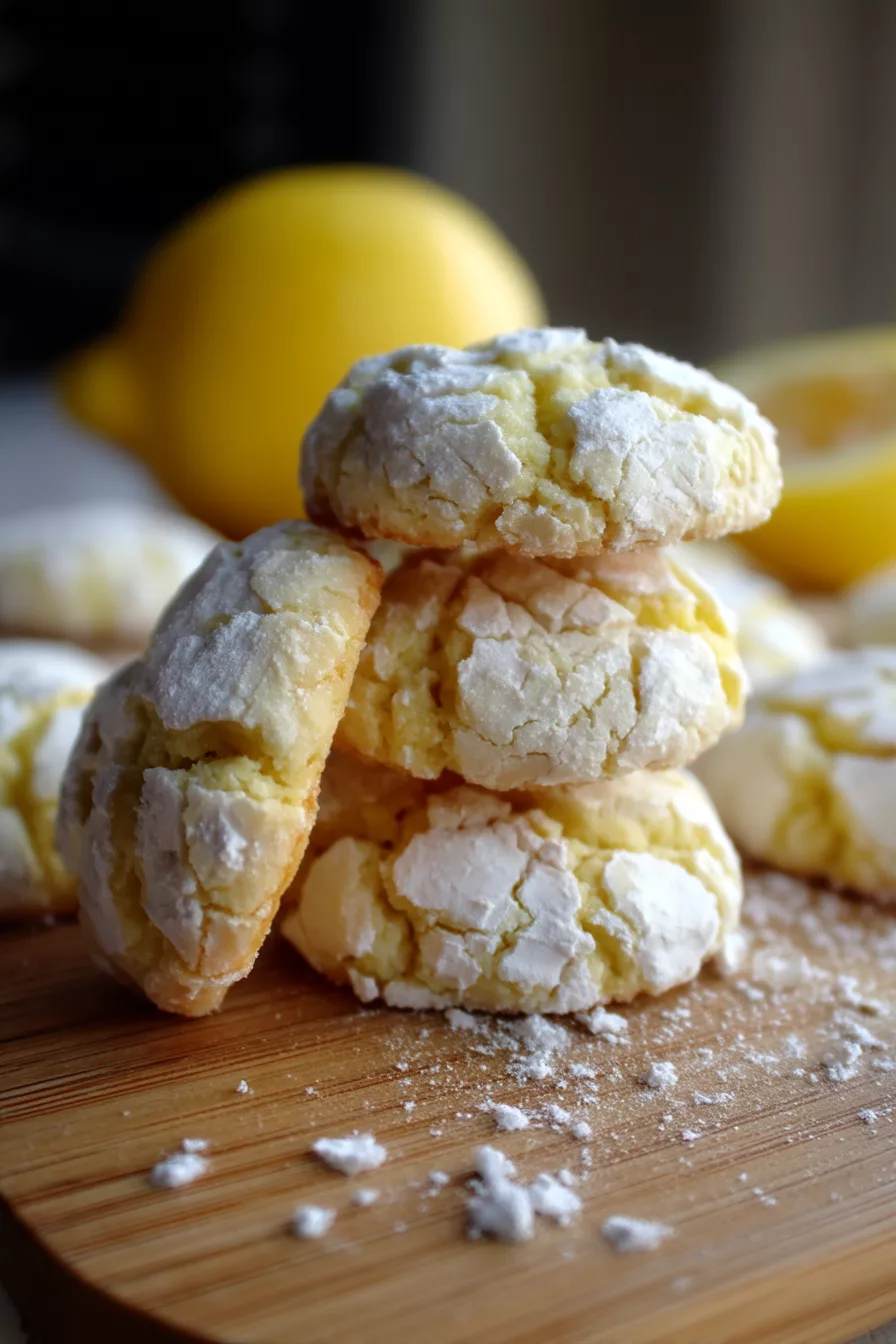 lemon crinkle cookies