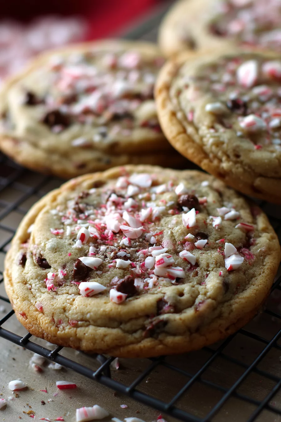 peppermint chocolate chip cookies