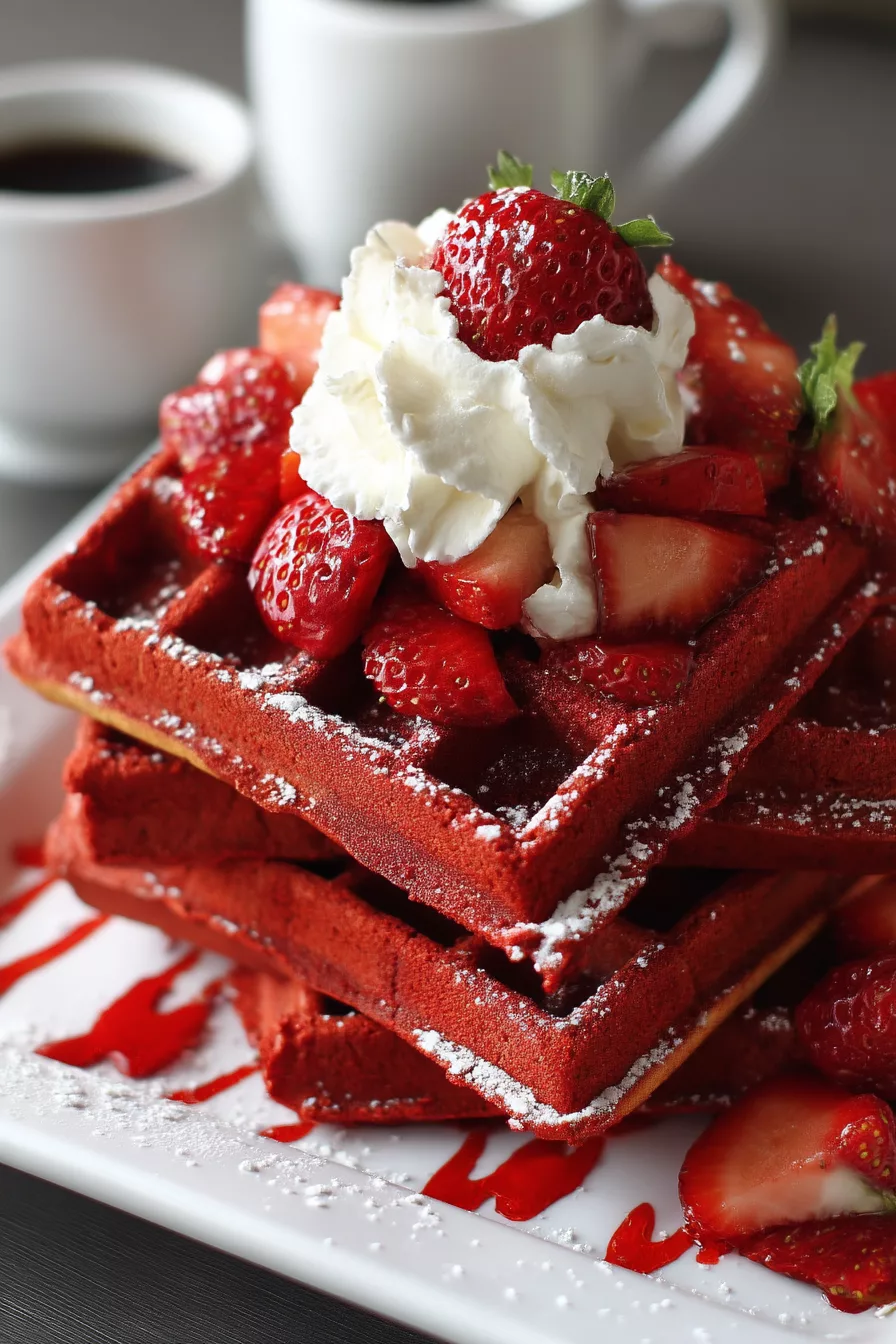 red velvet waffles