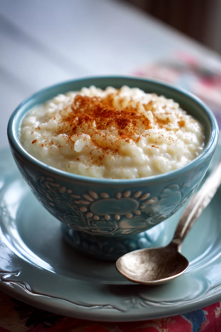 rice pudding with cooked rice