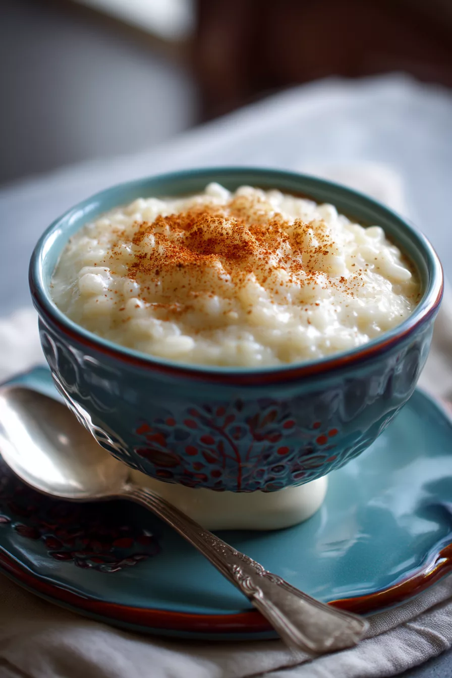 rice pudding with cooked rice