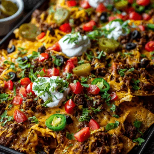 sheet pan nachos ground beef
