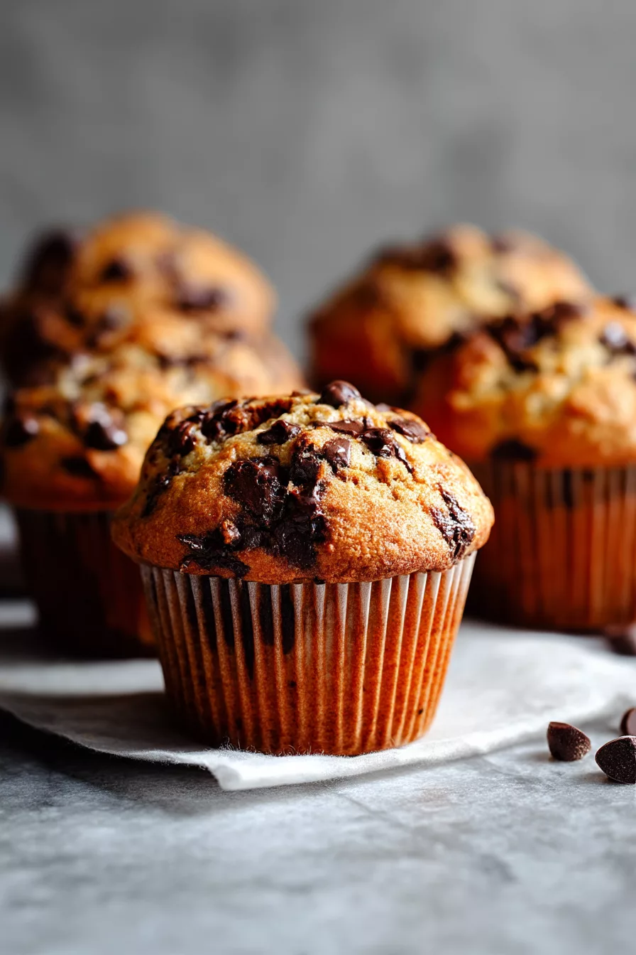 sourdough chocolate chip muffins