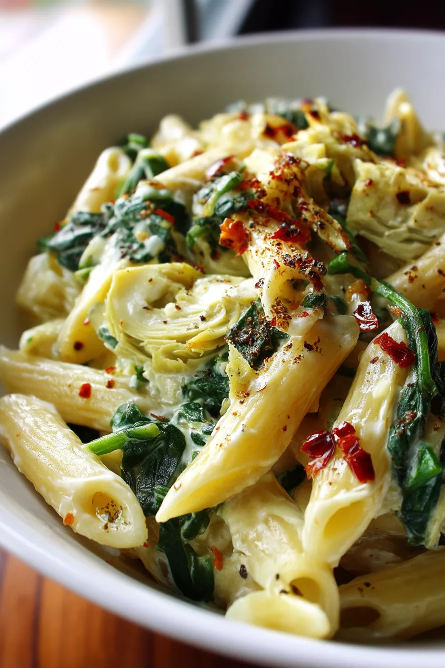spinach artichoke pasta