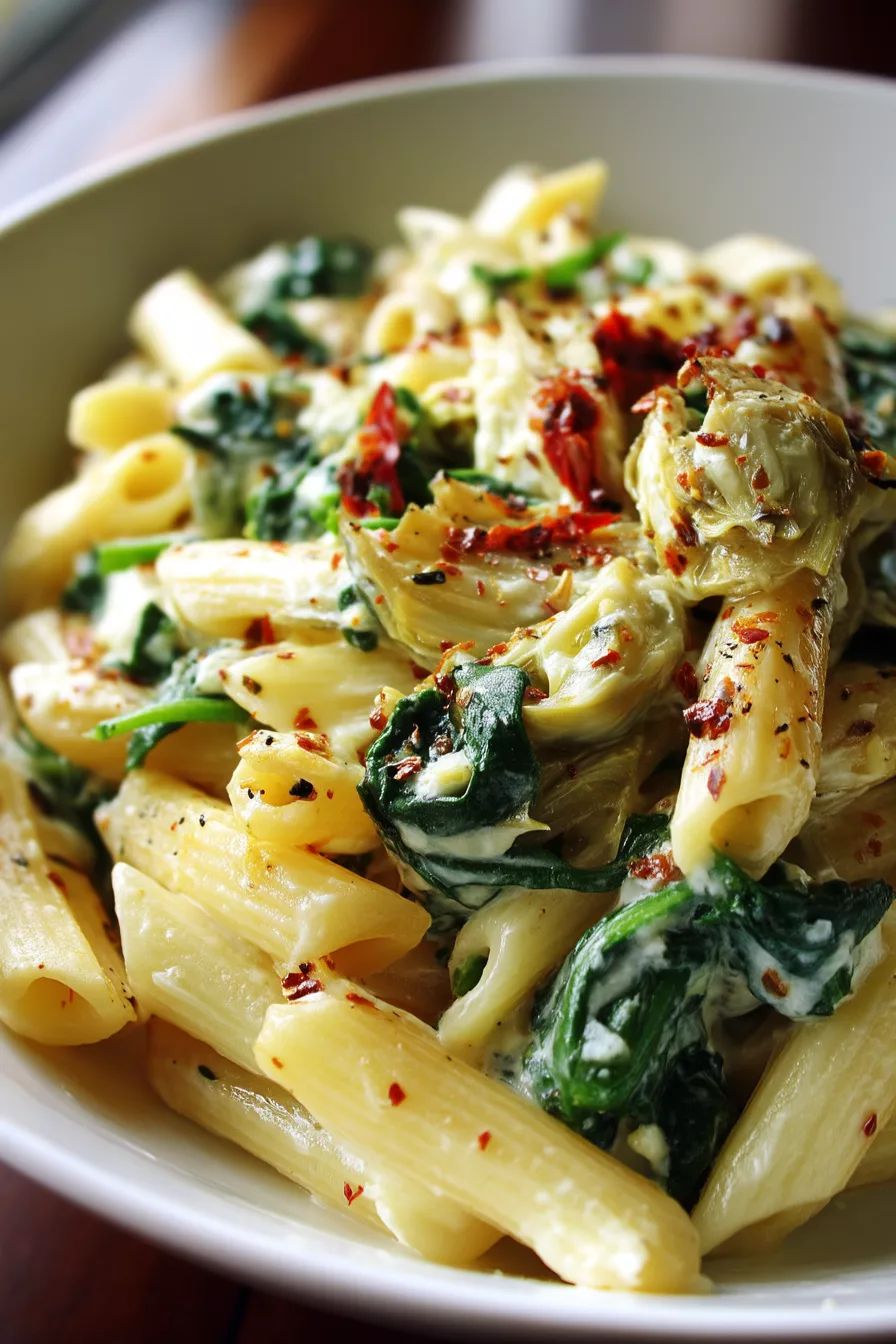 spinach artichoke pasta