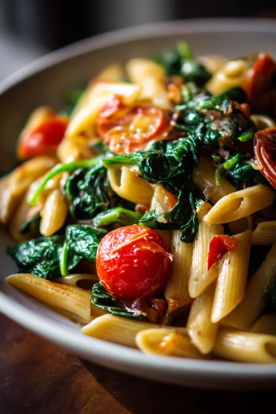 spinach tomato pasta