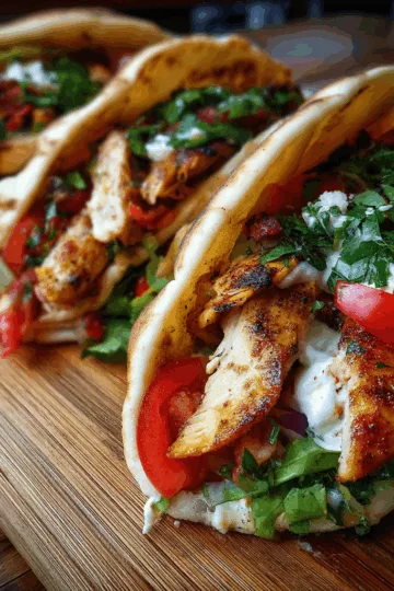 Chicken Pitas