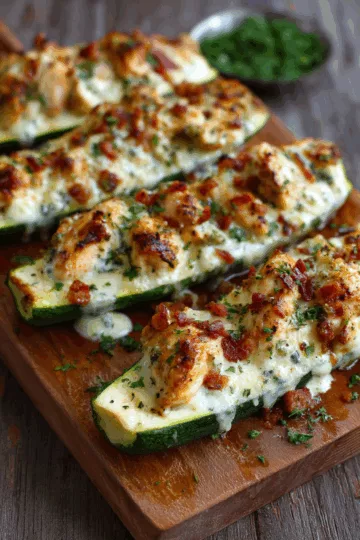 Chicken Zucchini Boats