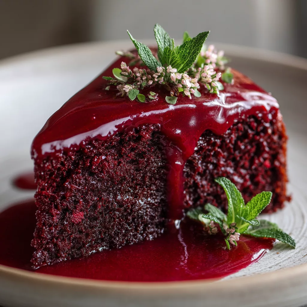 Chocolate Beet Cake with Beet-Vanilla Glaze