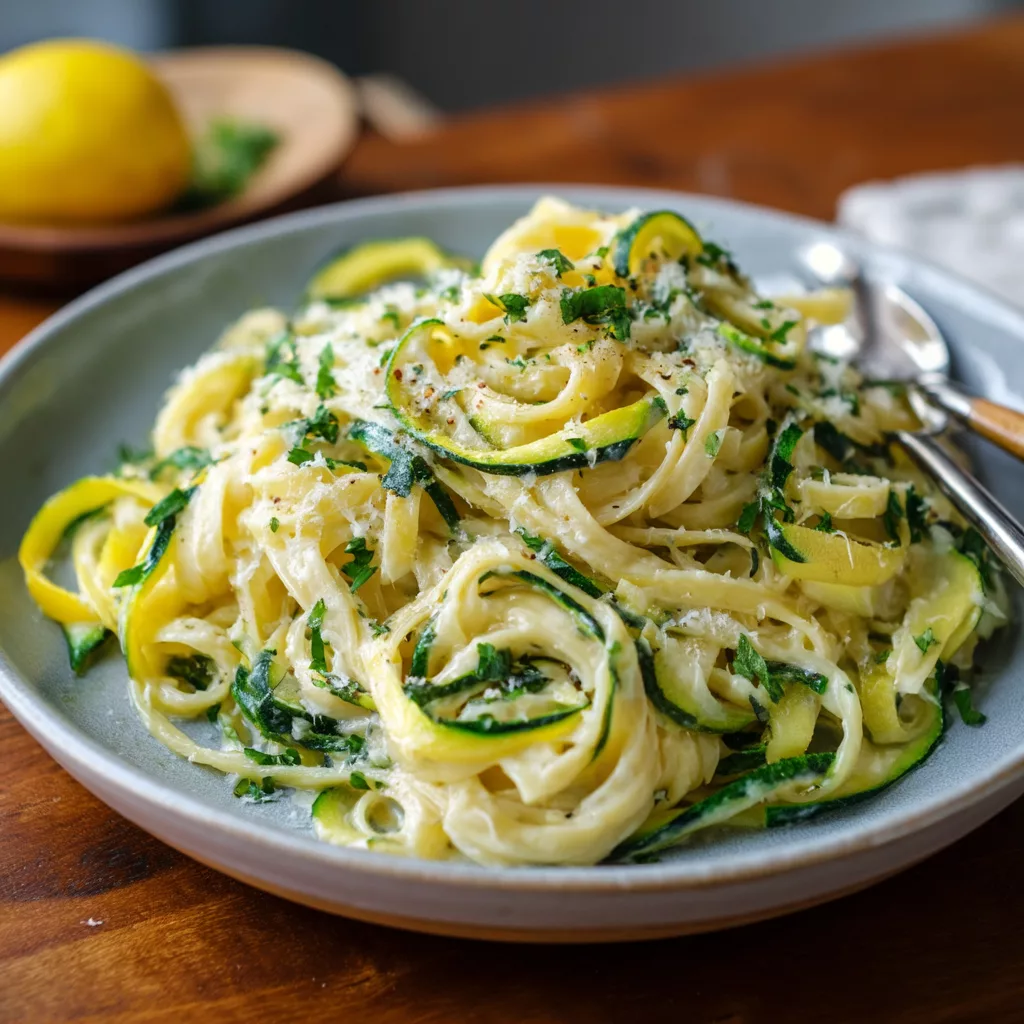 Creamy Lemon Zucchini Pasta