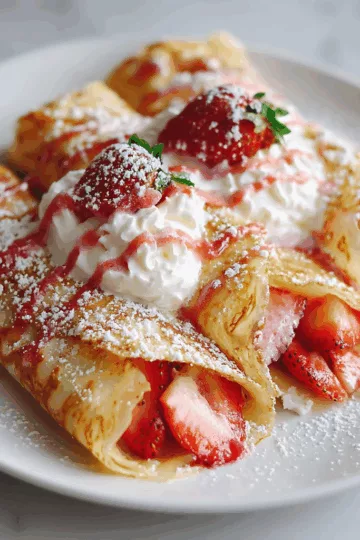 Creamy Strawberry Crepes