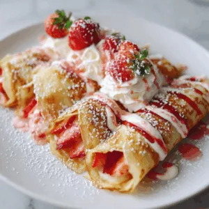 Creamy Strawberry Crepes