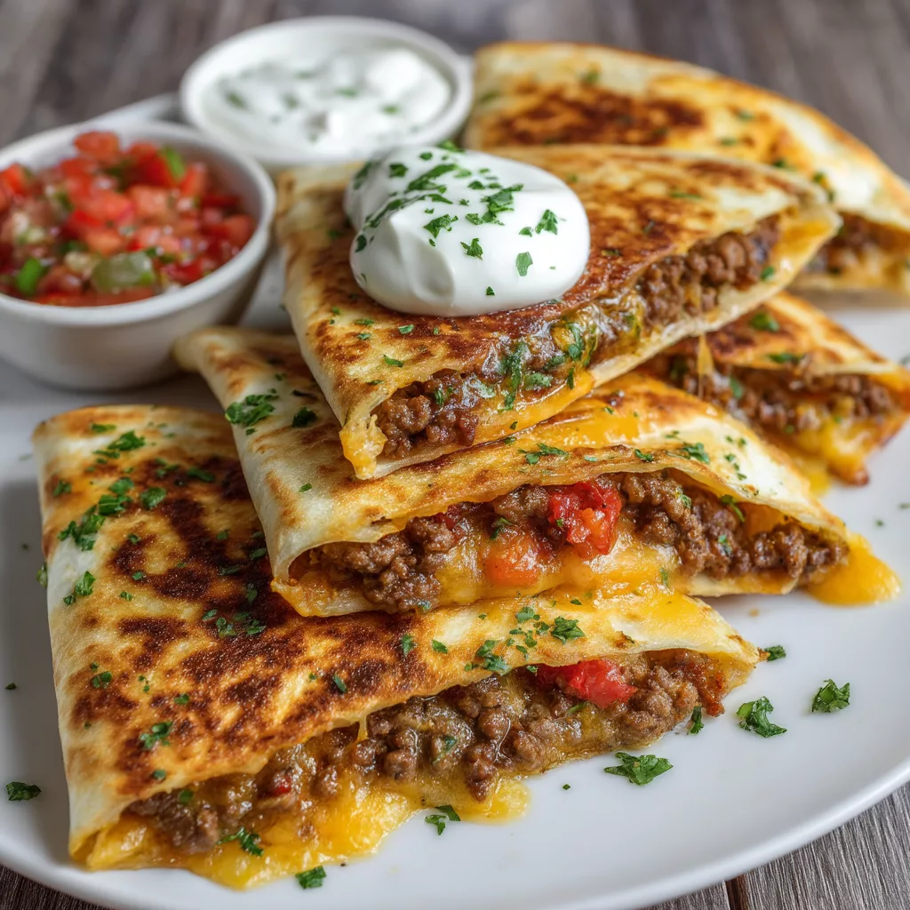 Easy Ground Beef Quesadillas