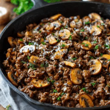 Ground Beef and Mushroom Skillet Recipe