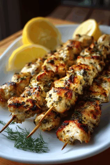 Lemon Herb Chicken Skewers