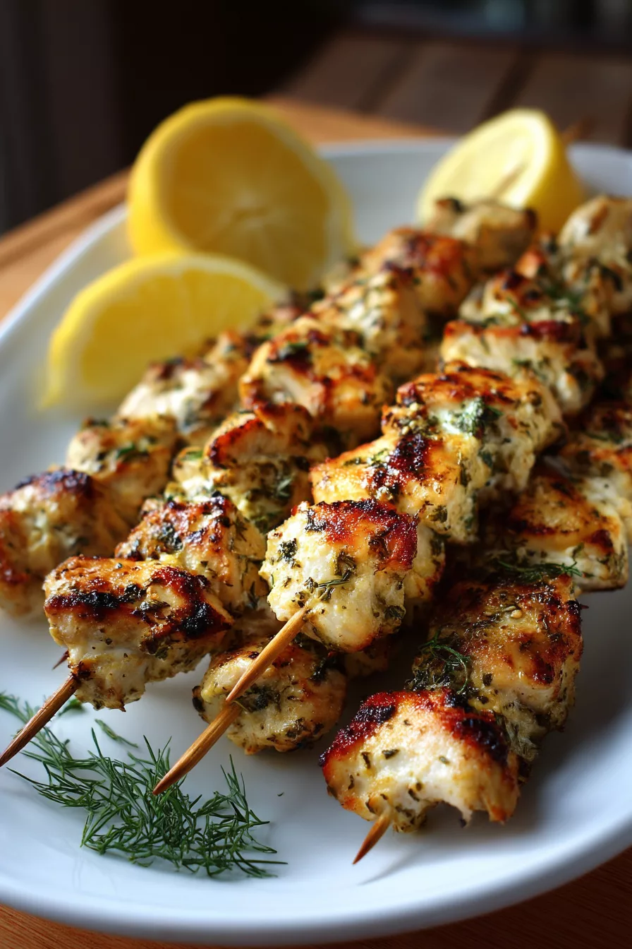 Lemon Herb Chicken Skewers