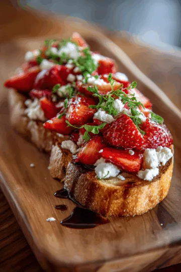 Strawberry Goat Cheese Bruschetta