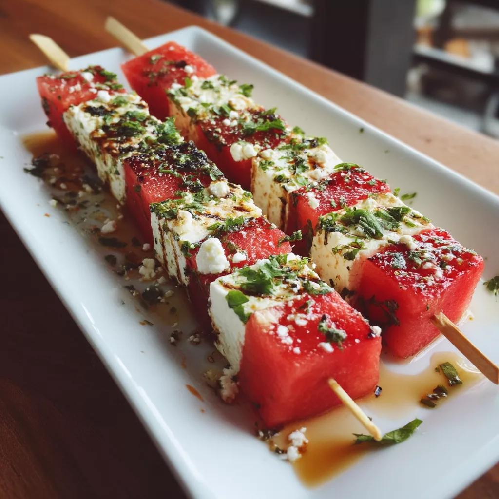 Watermelon Feta Skewers