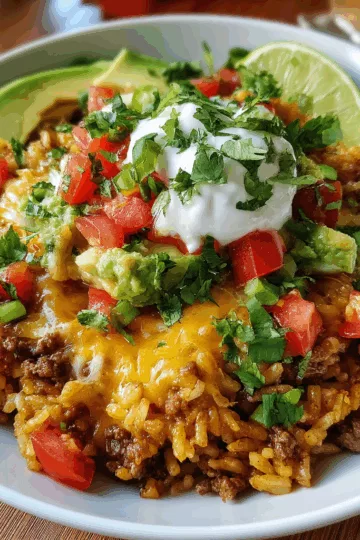 cheesy taco rice