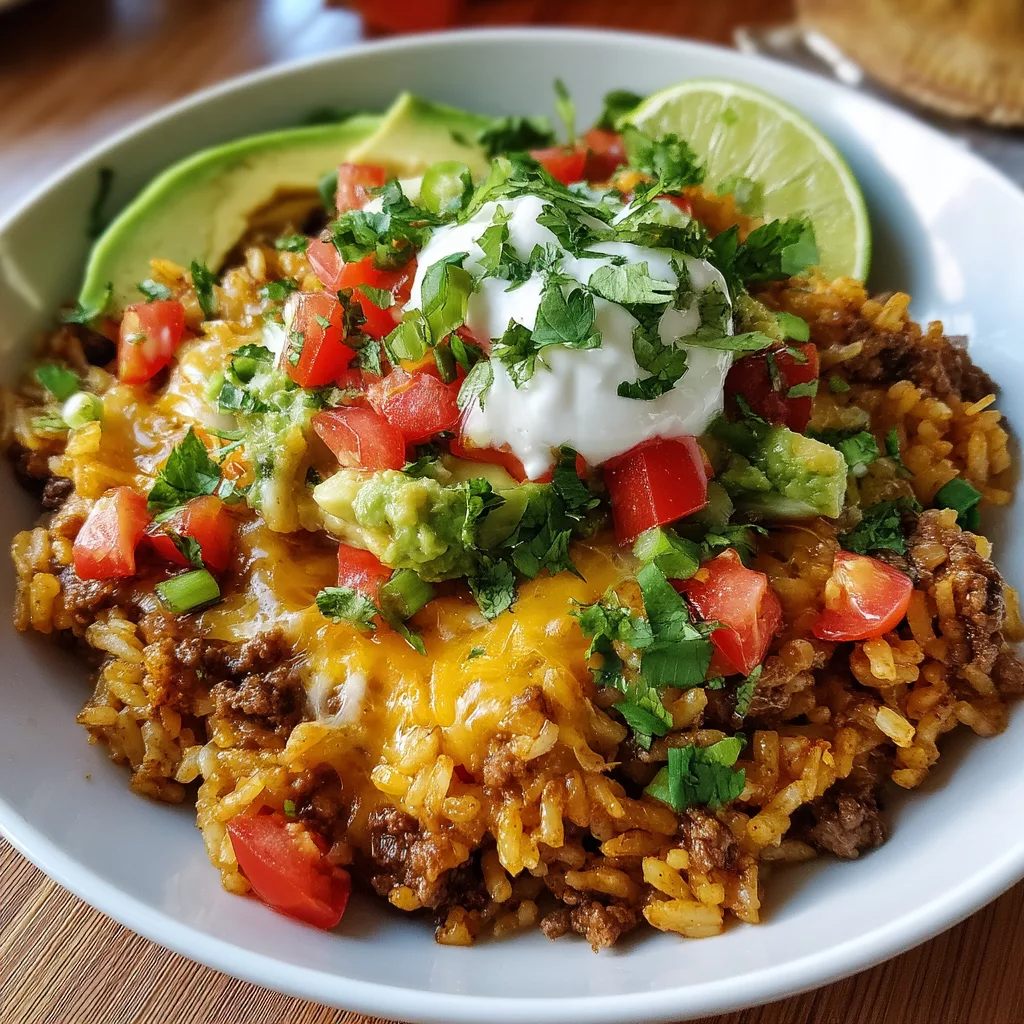 cheesy taco rice