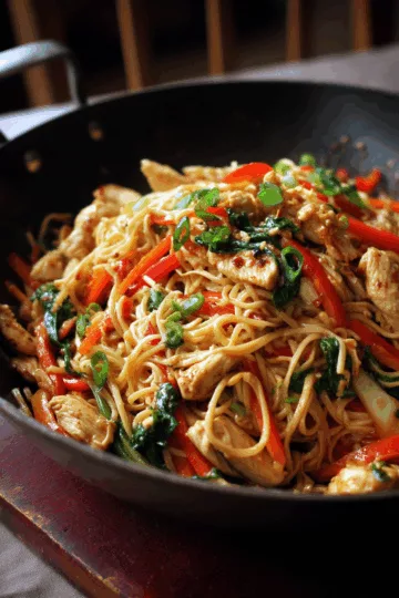 chicken stir fry with noodles