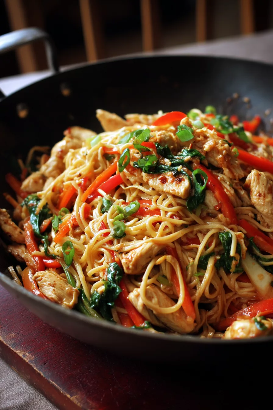 chicken stir fry with noodles